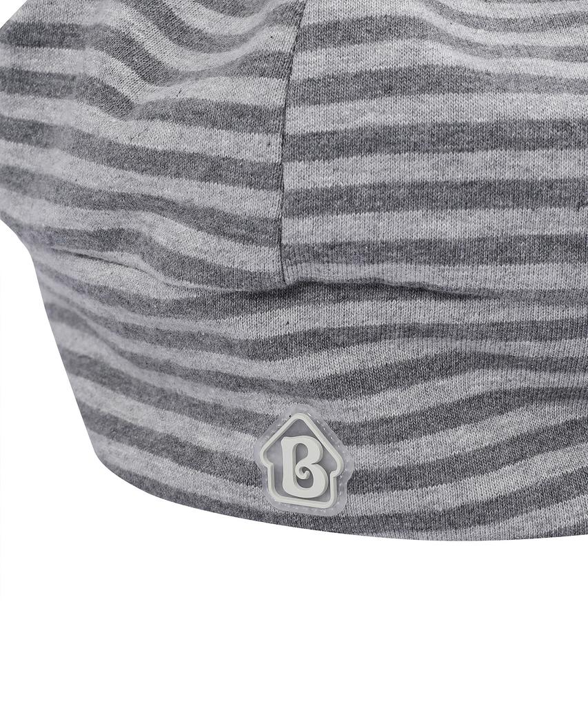 BAUF Button Newsboy Cap [Stripe Grey]