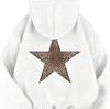 Women's Leopard & Star Print Hoodie Pullover