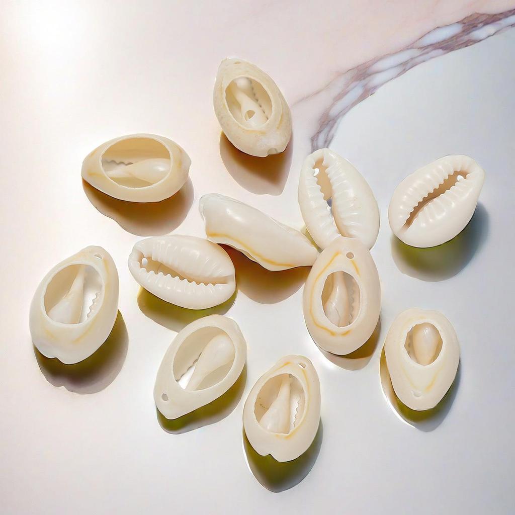 Hand-Drilled Natural Seashell Pendant for DIY Jewelry: Necklace and Bracelet Accessories