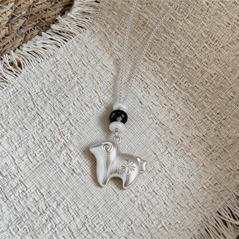 New Irregular Y-Shaped Lamb Sheep Long Necklace For Women Charm Party Accessories Fashion Pendant Necklace Jewelry Gifts
