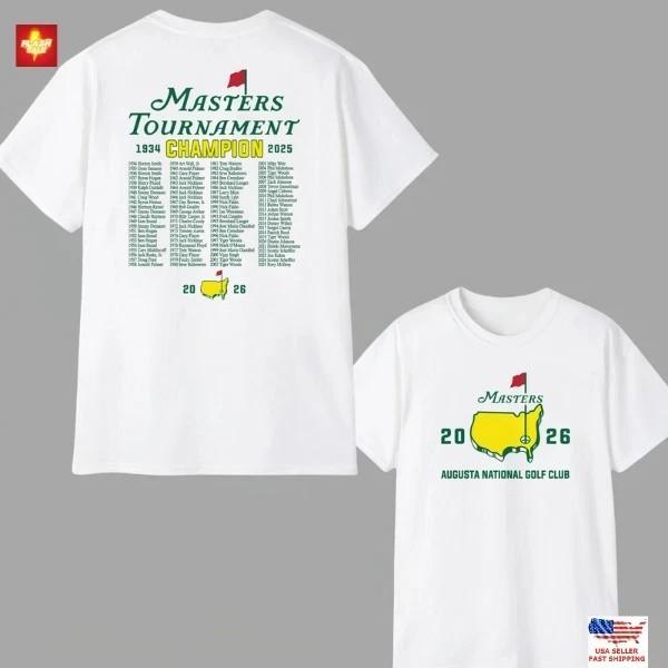 

New Arrival Masters Tournament 2026 Augusta Champion Golf T-Shirt Unisex T-Shirt S