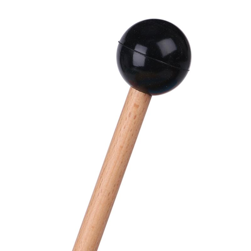 2pcs Maple Handle Plastic Ball Drumstick Marimba Mallet Percussion Musical Instrument Accessories For Beginners Training