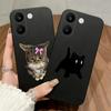 For Xiaomi POCO X8 Pro Max 5G Cases Blue Love Bow Cover Soft Matte Silicone Protective Black For POCO X8Pro Max Funda