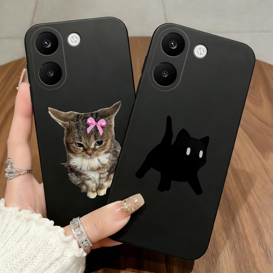 For Xiaomi POCO X8 Pro Max 5G Cases Blue Love Bow Cover Soft Matte Silicone Protective Black For POCO X8Pro Max Funda