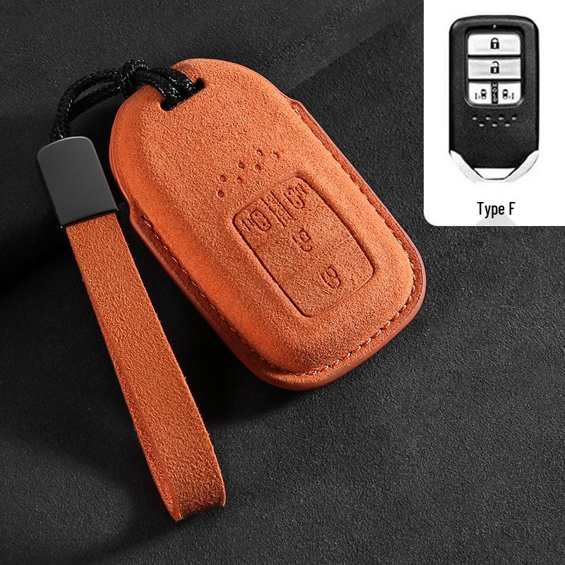 Compatible Car Key Case for Honda CRV, Accord 10th Gen, Civic, XRV, Guandao, Lingpai, Haoying, Binzhi - Cowhide Leather Bag