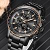 LIGE Men's Multi-function Waterproof Steel Watch with Calendar