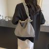 New Autumn Velvet Bag Lazy Wind High Capacity Leisure Unique Shoulder Armpit Bag Light Practical Solid Color Bag