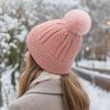 Thickened Knitted Hat Plush Mushroom Cap New Beanie Hats  For Men and Women
