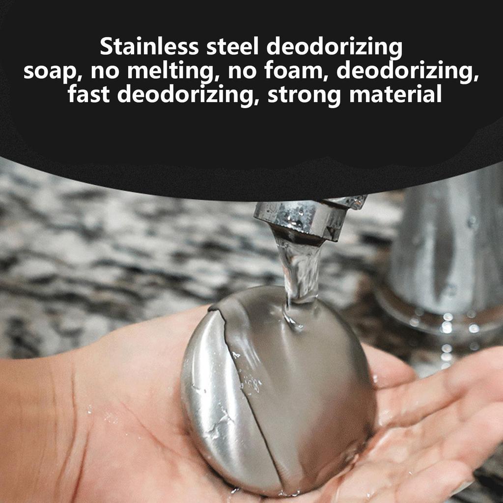 Metal Deodorizing Soap Removes Garlic Fishy Odors 304 Stainless Steel Hand Soap Kitchen Bar Eliminating Odor Remover
