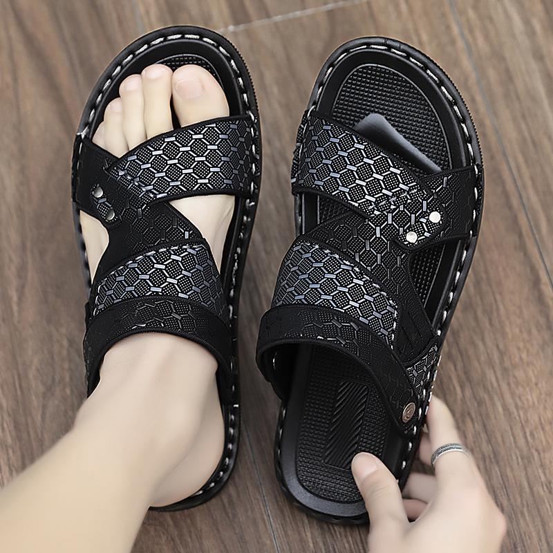 Fashion Comfort Durable Multifunctional Wear Light Weight Suture Leather Slippers Unique Style Beach Shoes Fashion Shoes Summer Style