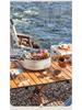 Multifunctional Outdoor Camping Tea-Boiling BBQ Grill with Small Charcoal Rack