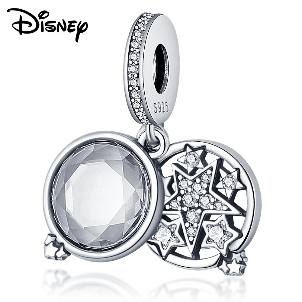 Disney 925 Silber Winnie Puuh Kürbiswagen und Minnie Anhänger Perlen Geeignet für DIY Armband Kann an Familie und Freunde verschenkt werden