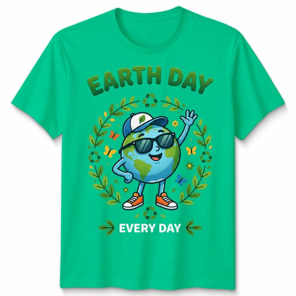 Earth Day Every Day Unisex T Shirt Save The Planet Dabbing Eco Green Tee S