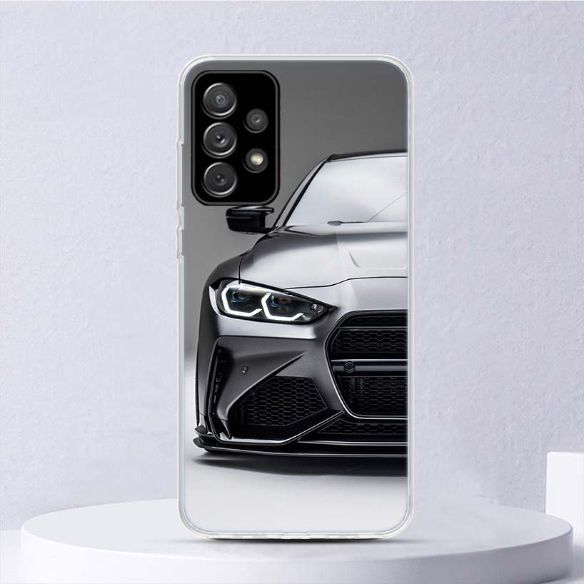 Black White Sport for B-BMW Soft Case For Samsung Galaxy A16 A15 A14 A13 A56 A55 A54 A53 Phone Cover A26 A36 A25 A35 A24 A34 A23