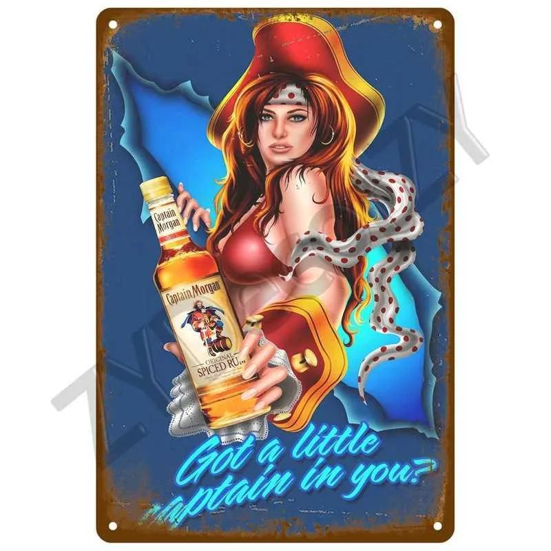 Vintage Poster Cocktail Tin Signboard Metal Signboard Decorative Wall Art Home Decoration Bar Club People Cave Iron Painting