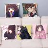 Nanase Kurumi Anime Pillow Case Fashion Square Pillowcase Bedroom Sofa Room Ins Decoration Leisure