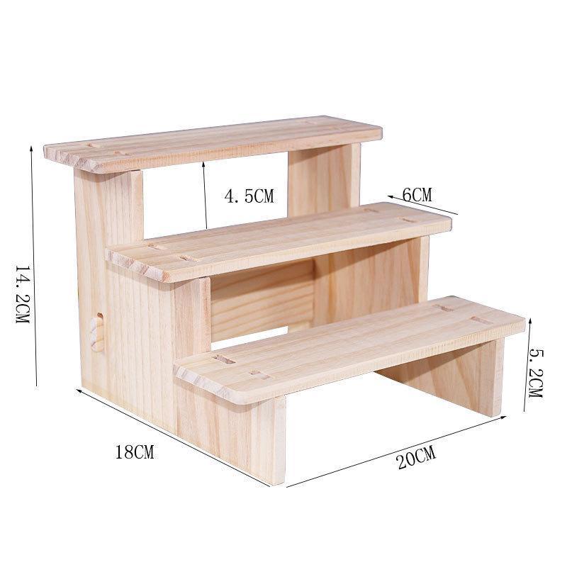 Rustic Wooden Display Riser 1Pcs Decorative Stand for Dessert Figurines Jewelry Organization Wedding Party Decor