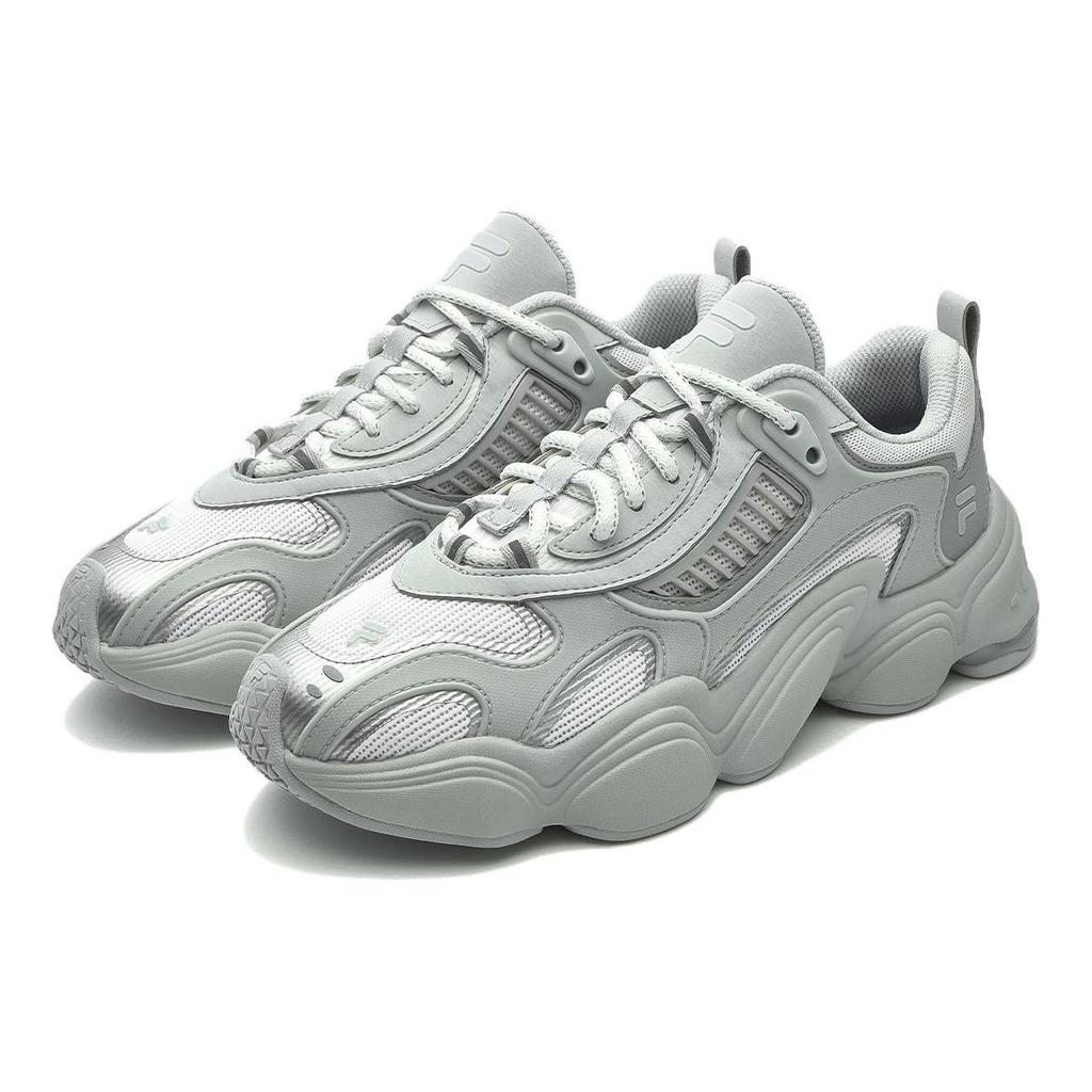 Fila Fusion Tenacity Fabric Synthetic Leather Tpu Casual Comfortable Low-Top Lifestyle Shoes Women Sneaker Gray T12W331612FBG