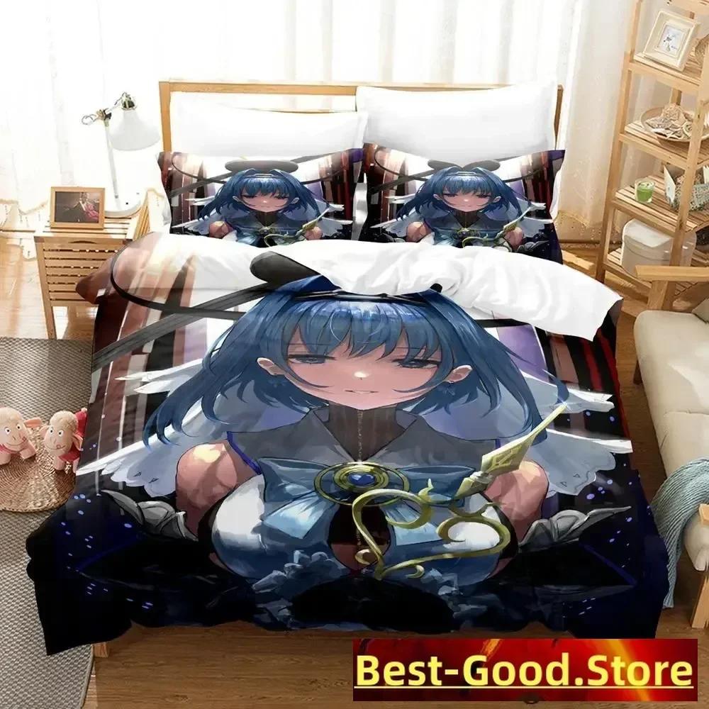 Ouro Kronii Bedding Set Single Twin Full Queen King Size Bed Set Adult Kid Bedroom Duvetcover Sets Anime Parure De Lit Bed
