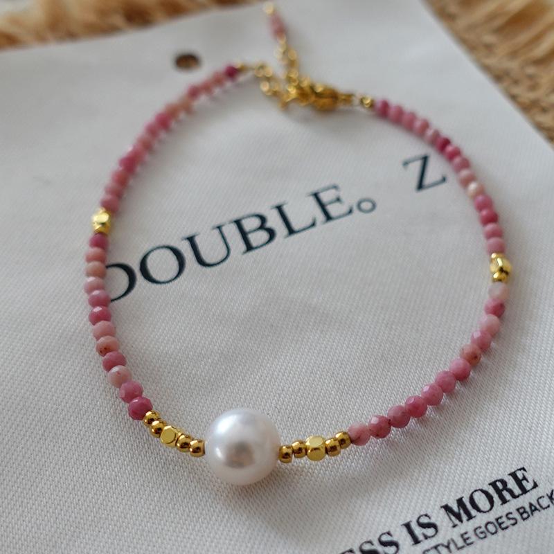 

Натуральный пресноводный жемчуг и тигровый глаз богемное ожерелье - осенне-зимняя французская ретро ключичная цепочка для женщин