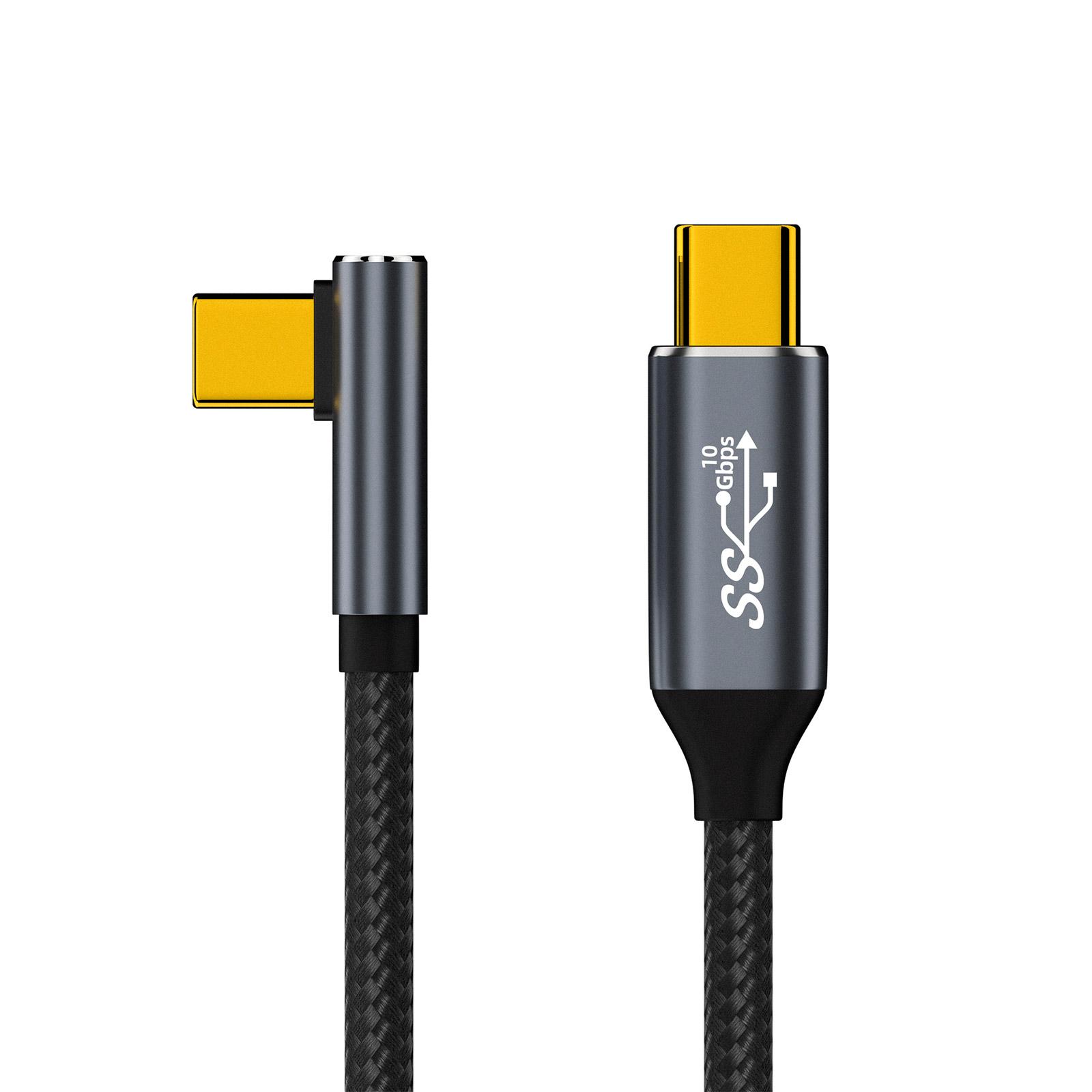 

Кабель USB C — USB C 3.1 Gen 2, 90 градусов, тип C, шнур 100 Вт, 4K, 60 Гц, видеовыход, 5 А, подача питания, зарядный провод для планшетного ПК B