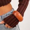 Vintage Round Resin Cuff Charms Bracelet Bangles for Women Fashion Jewelry Acrylic Wide Geometric Party Bangle For Girls