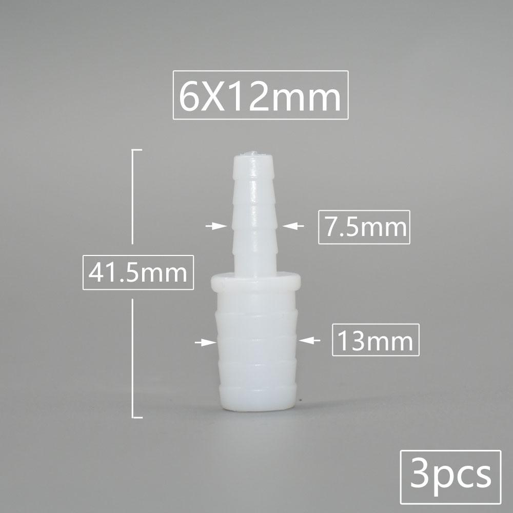 4/6/8/9/10/11/12mm PE Food Grade Direct Reducing Barb Connectors Aquarium Tank Air Pump Adapter Irrigation Hose Joint