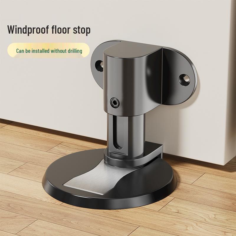 Punch-Free Magnetic Door Stopper with Anti-Collision & Invisible Design