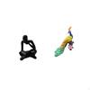 Abstract Thinker Statue Decoration Peacock Sculpture Figurine Decorative Ornament Crafts for
