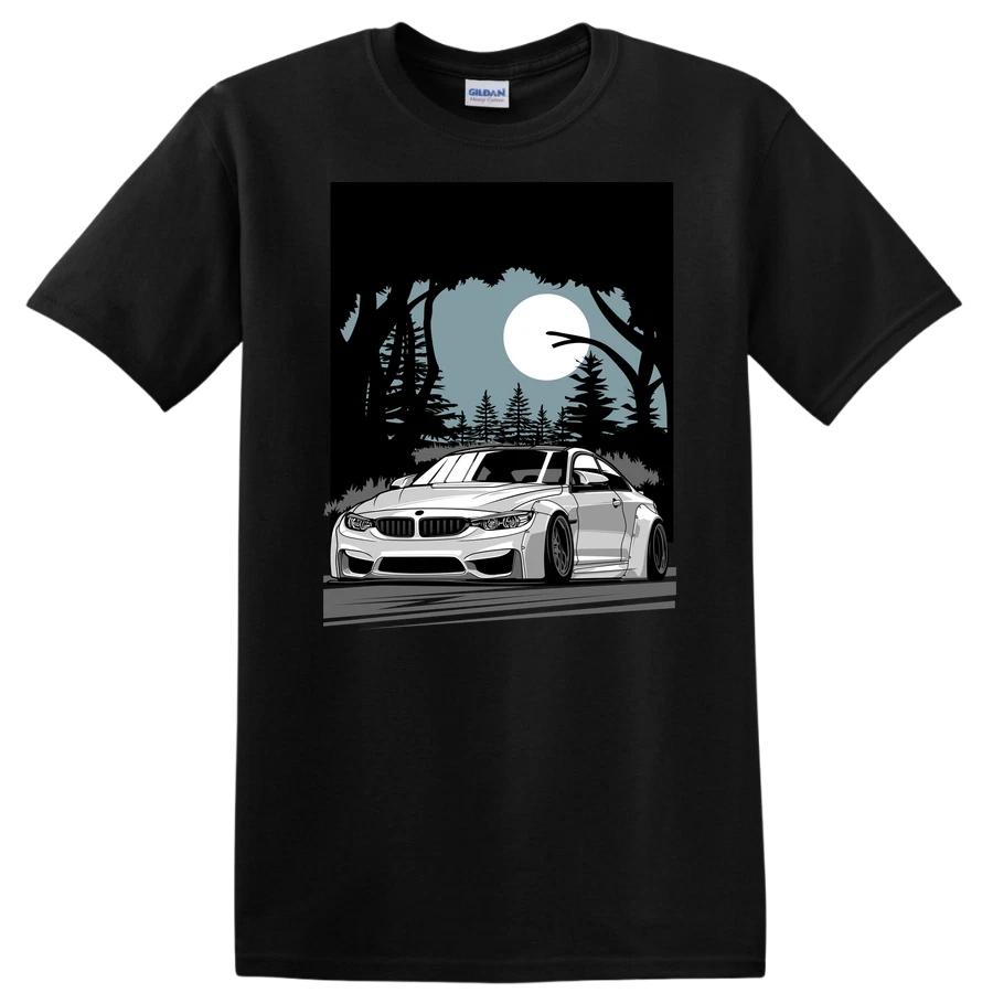 Car T Shirt Cool Graphic Design Night Scene Tee Modern Coupe Illustration