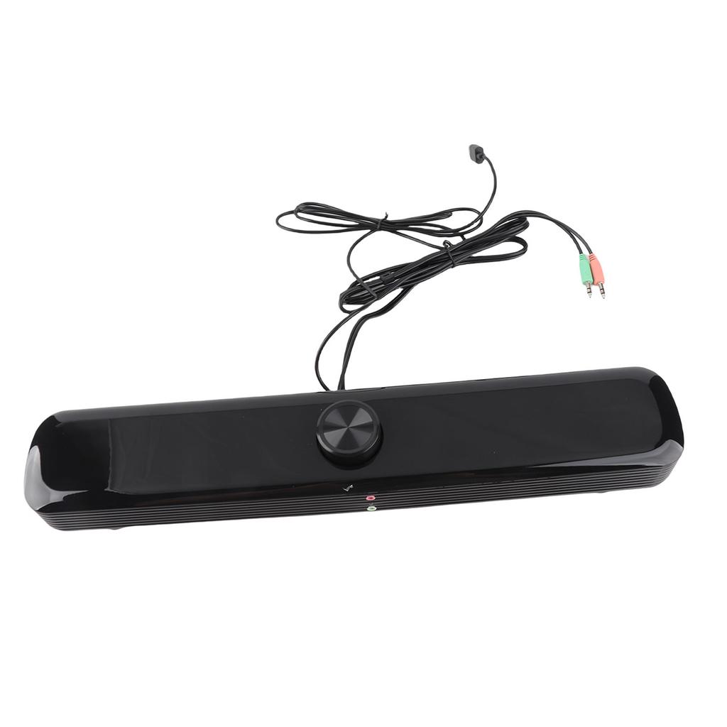 SADA V-101 Multimedia Table Strip Speaker for Computer PC Mobile Phone with Dual-speaker(Black )