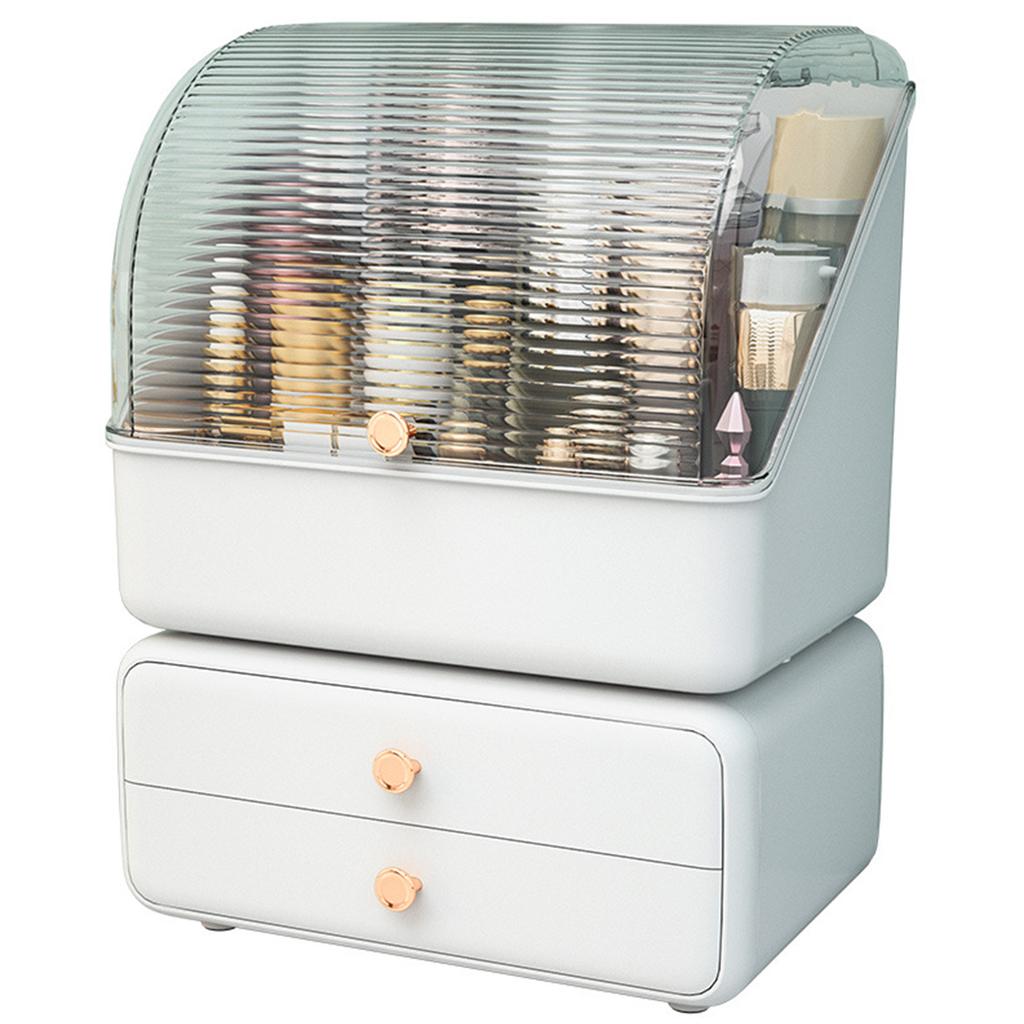 Cutie de Depozitare Cosmetice de Birou Tip Sertar Organizator Machiaj Rezistent la Praf Bijuterii Ruj Îngrijire Piele