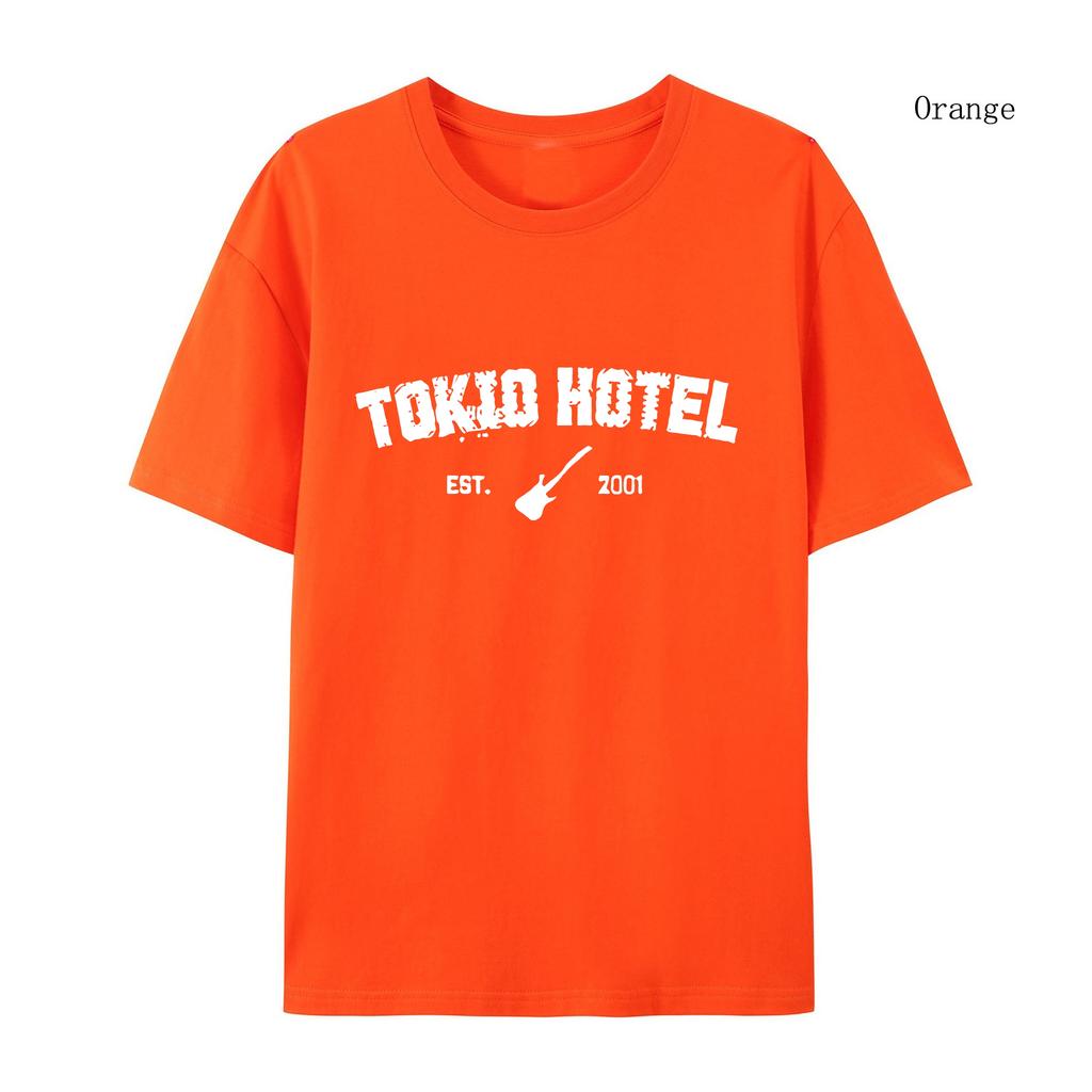 Rocková kapela Tokio Hotel Kaulitz Tisk Tričko Bavlněné tričko Trend krátký rukáv Tee Dámské hip hop streetwear tričko oblečení