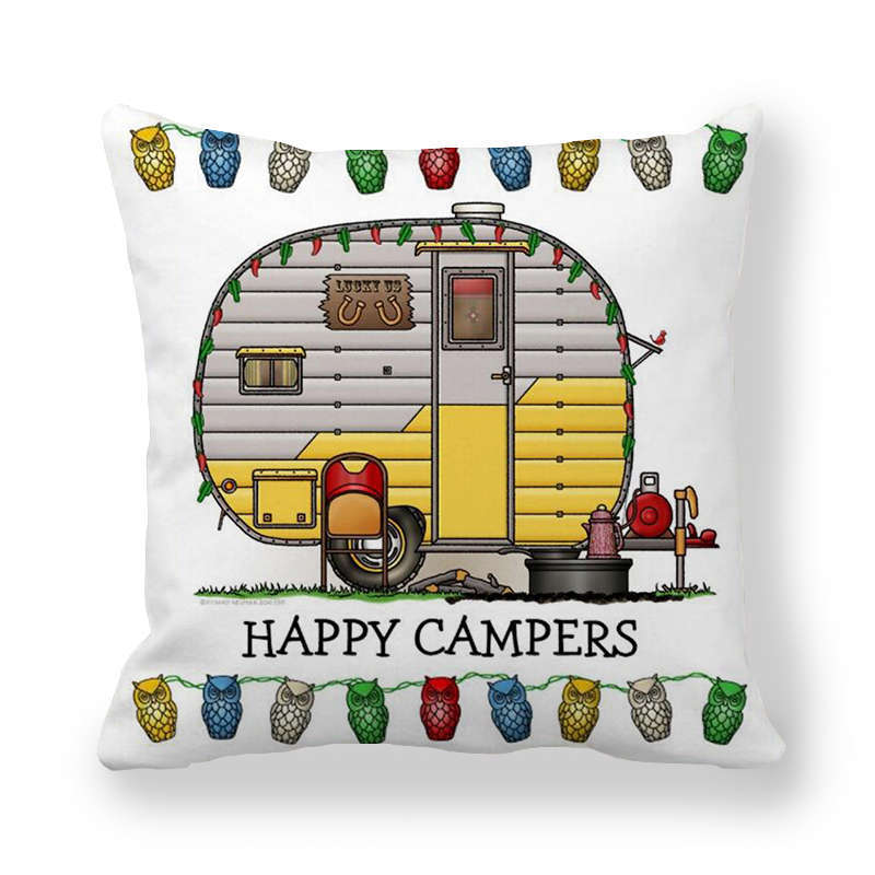 Satın alın Cute Car Pillowcase Cartoon Caravan Pillow Case Home Decor