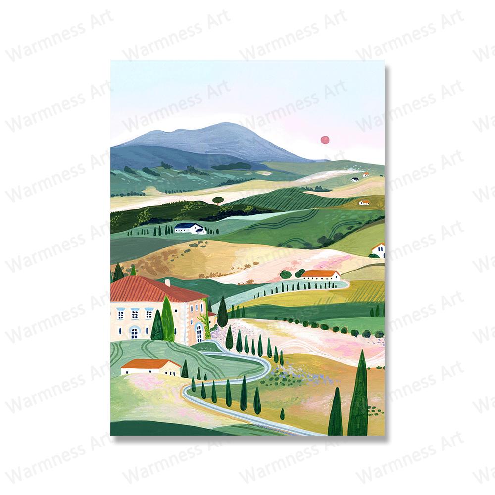 Travelling Urban Landscape Poster Hungary Italy Amsterdam New Zealand Switzerland Wall Art On Canvas