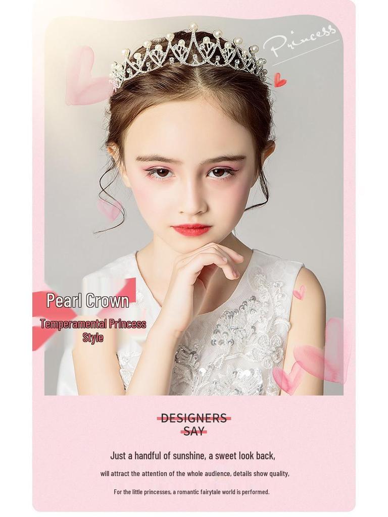 Princess Crown Headpiece for Girls - Birthday & Performance Hair Accessory