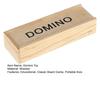 28Pcs/Set Black Double 6 Dominoes Set with Wooden Storage Box Portable Travel Kids Adults Family Night Party Classic Tiles Board Game