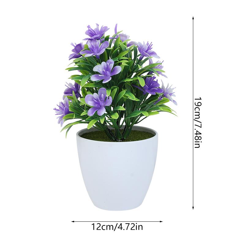 1pc Artificial Potted Plant Small Bonsai Flowers Pot Simulated Tree Ornaments Wedding Home Hotel Office Table Decor Fake Plants