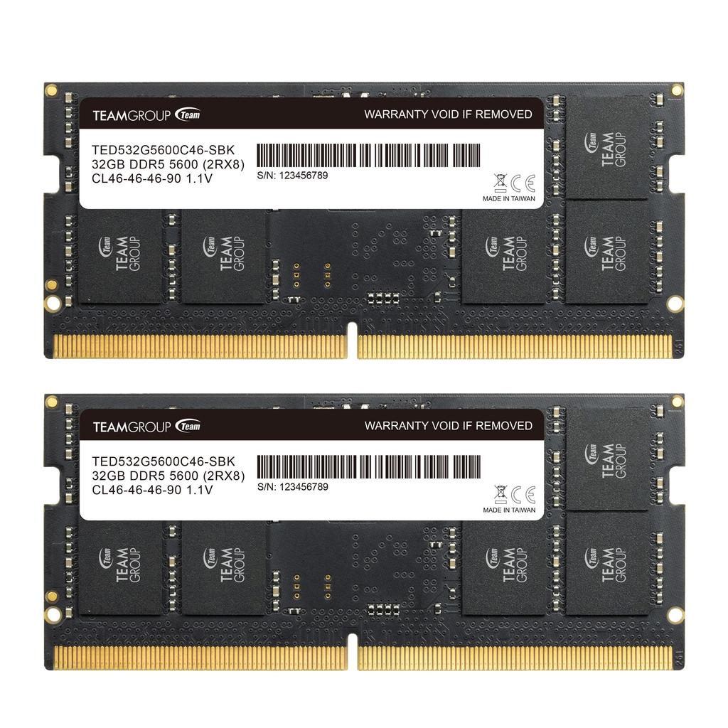 Team Laptop-Speicher DDR5 5600 MHz 32 GB x 2 Disc-Set 64 GB Kit Elite Series Japan Lebenslange reguläre Garantie SO-DIMM PC5-44800