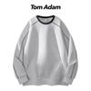 TOM ADAM Fresh Contrast Stitching Crew Neck Sweatshirt