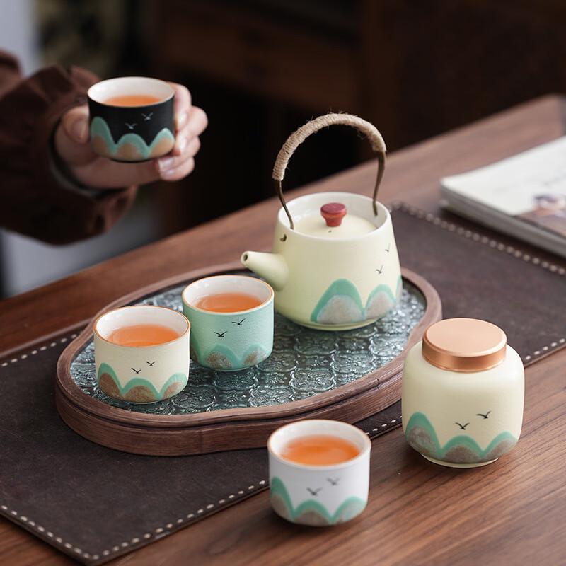 Tuoqiao Ceramic Tea Set Gift Box with Beam Pot