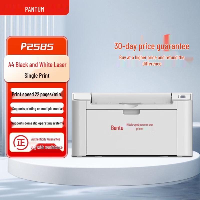

Pantum P2585 A4 Monochrome Laser Printer CN plug (adapter included)