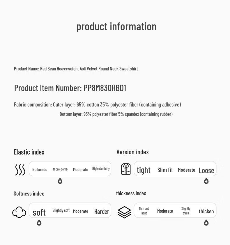 Hodo Men's Plush-Lined Heavyweight Round Neck Sweatshirt