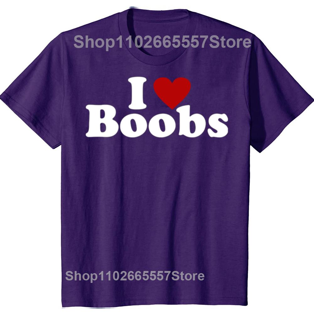 

Funny I Love Heart Boobs Boobies Graphic T-shirts Men Fashion Casual Tshirt 100% Cotton Loose Oversized Adult Joke T Shirt 4XL