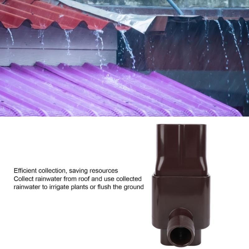Rainwater Collection System Easy Installation Efficient Rain Barrel Diverter Kit For Downspout Brown