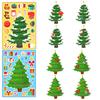 6 Blätter/Set Weihnachtsbaum Geschenk Kuchen Schleife Muster Aufkleber Selbstklebende Anti-verblassen Kinder DIY Weihnachten Puzzle Aufkleber