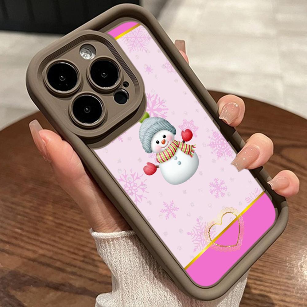 Ae108 Happy New Year Merry Christmas Phone Cases for iPhone 16 14 13 11 Pro Max 15 7 8 6s Plus 12 Mini XR XS Max SE Angel Eye Ladder Protective Cover