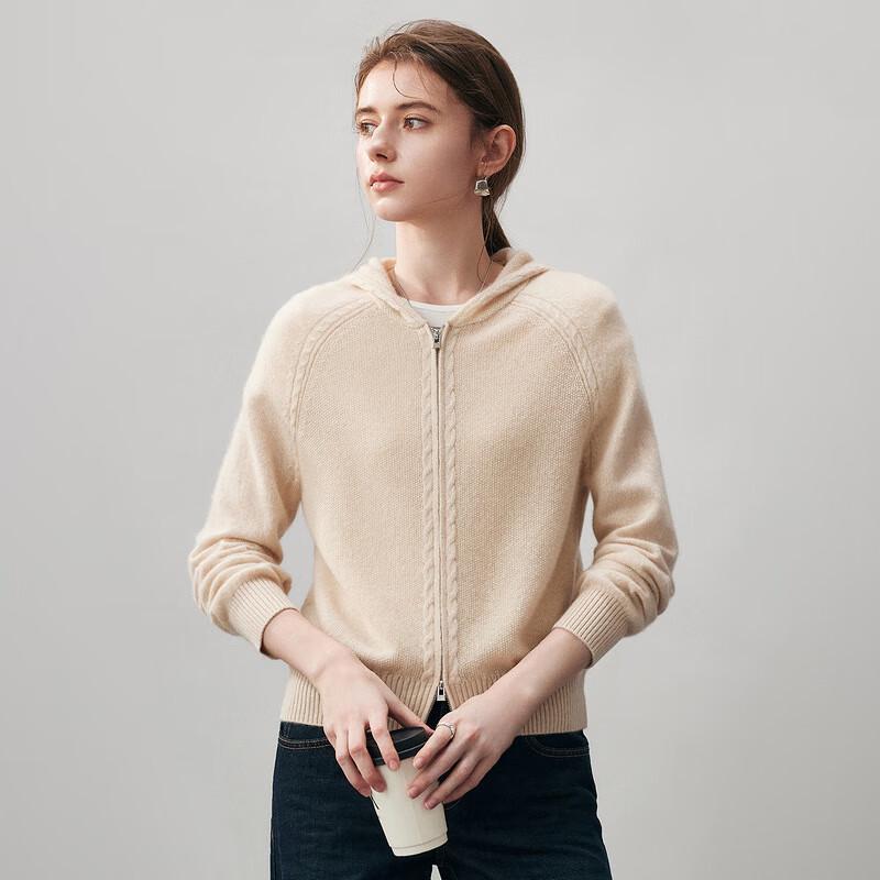 Kemengboka Women's 2025 AW Hooded Cashmere Cardigan