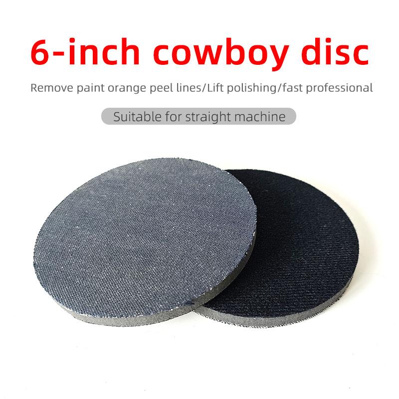 Disco lucidante per denim da 6 pollici senza carteggiatura per la rimozione della buccia d'arancia dalla superficie della vernice dell'auto; vassoio in denim per lucidatura a flusso e ceratura