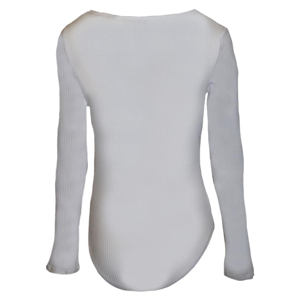 BRAVE SOUL Womens/Ladies Long Sleeve Low Cut Bodysuit